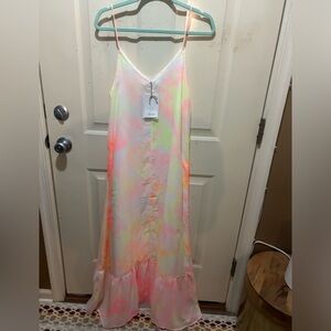 Tie dye maxi dress